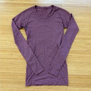 lululemon athletica Long Sleeve Swiftly Tech Top- Plum